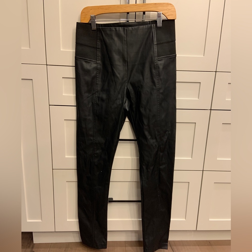 Faux leather pants